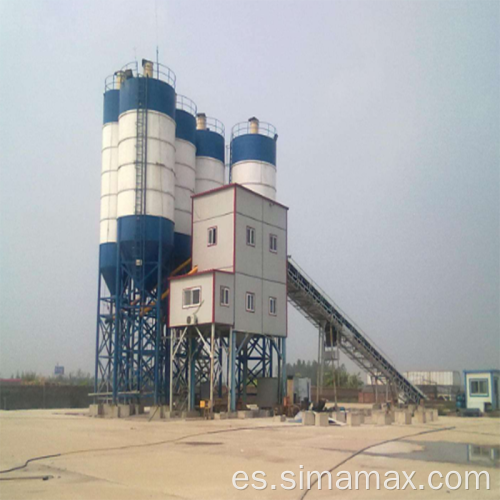 Exportación a Mali HZS90 Planta de lotes de concreto estacionarios